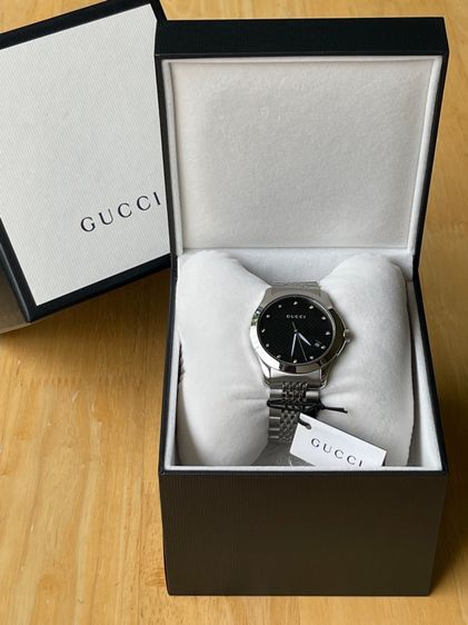 GUCCI G Timeless 38 mm Diamond 12P Black Dial Men’s Date Watch Original YA126405 รูปที่ 3
