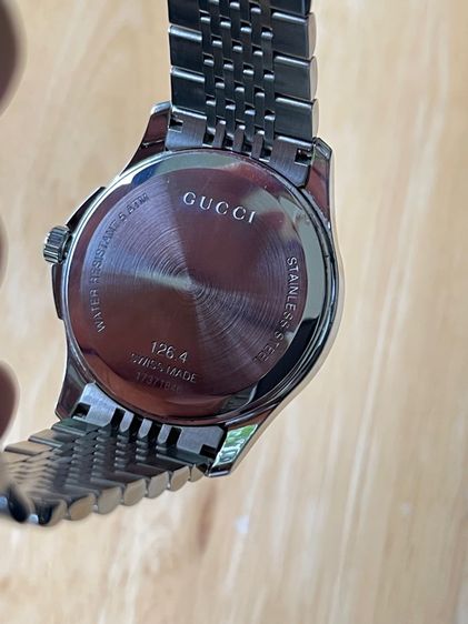 GUCCI G Timeless 38 mm Diamond 12P Black Dial Men’s Date Watch Original YA126405 รูปที่ 13