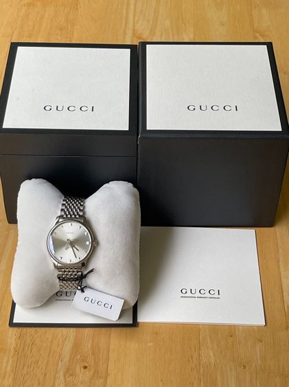GUCCI G Timeless Watch Steel 36mm Silver Api Star Swiss Men’s Watch  YA1264153 รูปที่ 2
