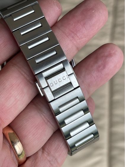 GUCCI PANTHEON Chronograph 43 mm Swiss Quartz Watch 115.2 YA115236 Silver  รูปที่ 11