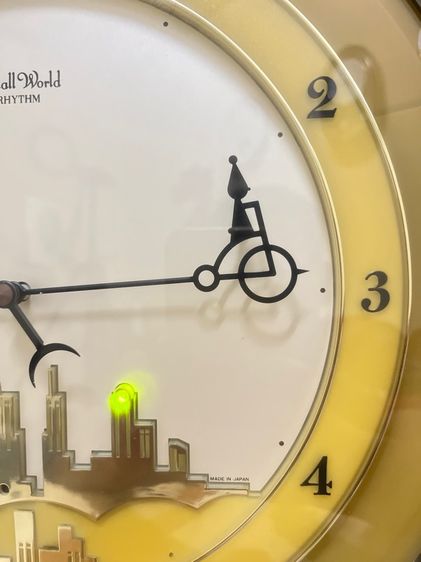 นาฬิกาแขวนดนตรี Rhythm Small World 4MH689 ของแท้ญี่ปุ่น เล่นเพลงและเข็มเคลื่อนไหวตามจังหวะ ของสะสมหายาก รูปที่ 4
