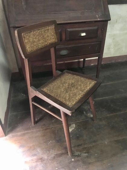 เก้าอี้หวายไม้สักโบราณ รูปที่ 4