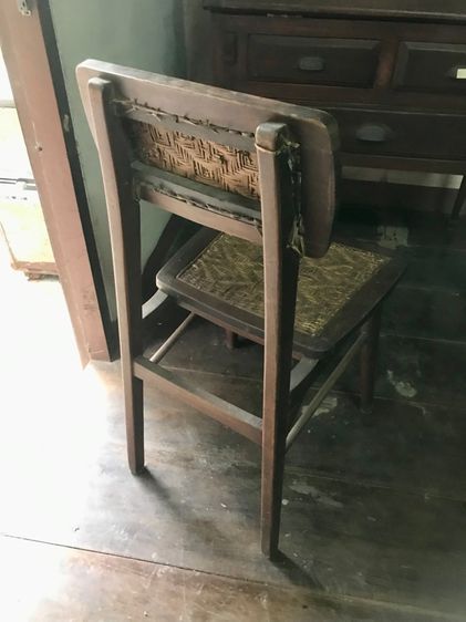 เก้าอี้หวายไม้สักโบราณ รูปที่ 5