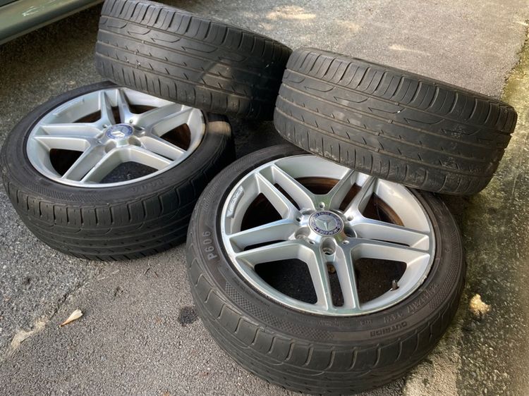 ล้อBenz 17 AMG W204 ตัวนอก หน้าเล็ก หลังใหญ่ แท้มือสอง 5 รู 112 ใส่ Benz รุ่นอื่นได้ Vito W212 W211 W209 W207 R170 R171 W203 W245 W246 W176 รูปที่ 4