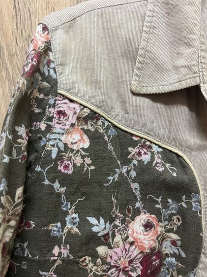 เสื้อคลุมกันหนาว ลายดอกไม้ ใส่สบาย ผ้ากำมะหยี่ รูปที่ 7