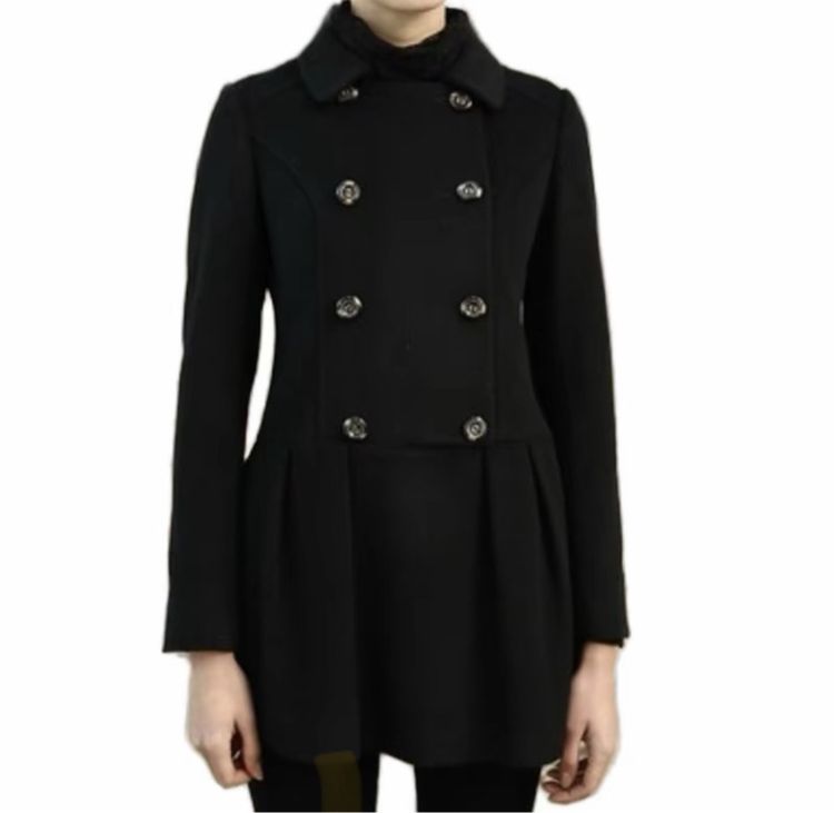 เสื้อโค้ทผ้าวูล สีดำ เรียบหรู สำหรับผู้หญิง คุณภาพดี ราคาไม่แพงค่ะ รูปที่ 2