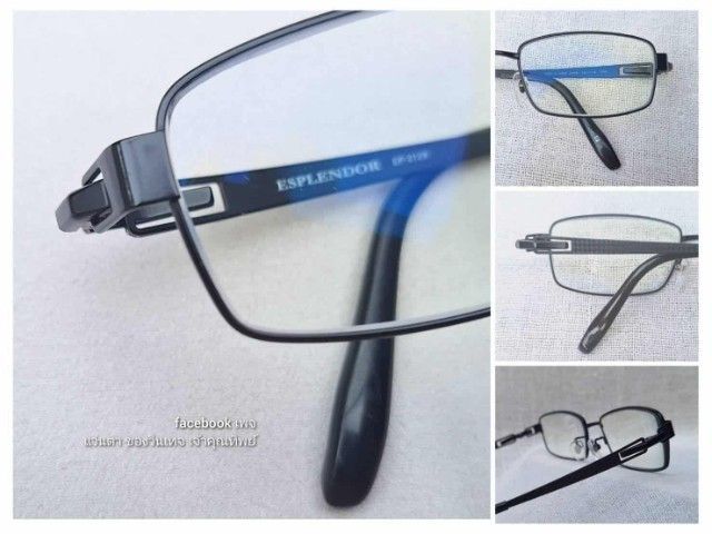 แว่นสายตาแฮนด์คราฟท์จากเมืองซาบาเอะ ราชธานีแว่นตาของญี่ปุ่น ESPLENDOR โดยยอดฝีมือ FUKUI MEGANE กรอบไทเทเนียมบริสุทธิ์ เลนส์บลูโพรเทค มัลติโค้ท ค่าสายตายาว 150 ...Authentic ESPLENDOR By Fukui Megane Handcrafted in Sabae, Japan
 รูปที่ 4