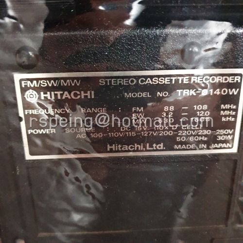 เครื่องเล่นเทปคาสเซ็ทวินเทจ Hitachi TRK-9140W  ของแท้ยุค 80–90s รุ่นหายาก รูปที่ 9