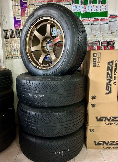 ล้อใหม่TE37SUV 18x9 ET0 6x139 พร้อมยางมือสอง LENSO 265 60 18 ครบชุด ราคาถูกจัดให้ชุดเดียวจร้า รูปที่ 9
