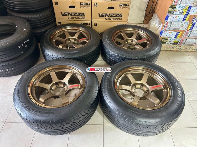 ล้อใหม่TE37SUV 18x9 ET0 6x139 พร้อมยางมือสอง LENSO 265 60 18 ครบชุด ราคาถูกจัดให้ชุดเดียวจร้า รูปที่ 6