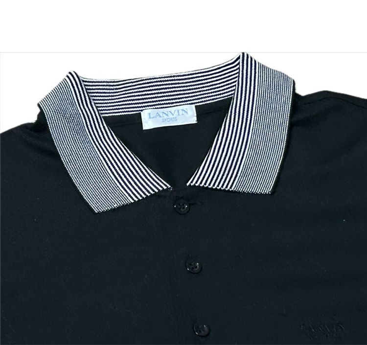 ดำ M แขนสั้น เสื้อโปโล Lanvin Polo Shirt. 