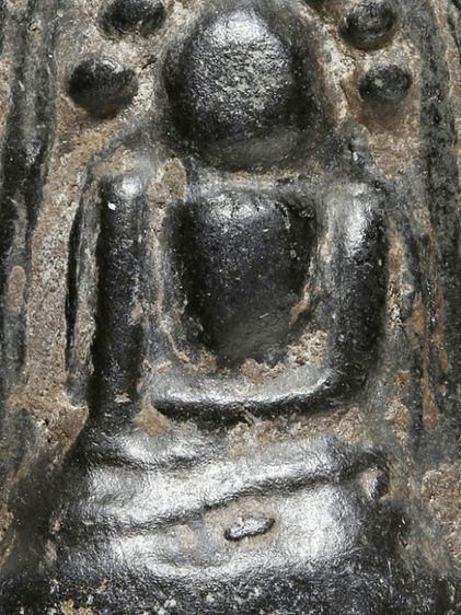 🌞 พระกริ่งคลองตะเคียน วัดประดู่ทรงธรรม พิมพ์หน้าใหญ่ ไหล่ยก  เนื้อดินเผา สีดำ รูปที่ 5