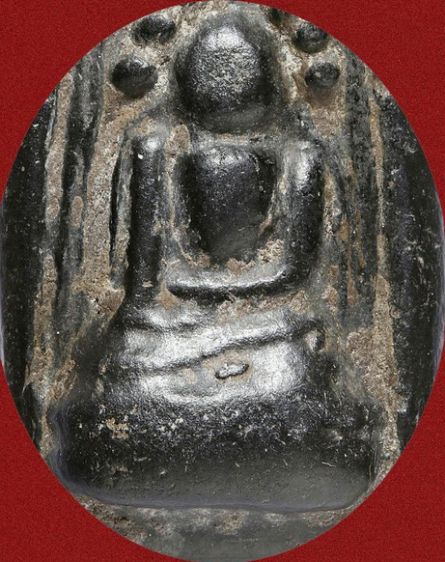 🌞 พระกริ่งคลองตะเคียน วัดประดู่ทรงธรรม พิมพ์หน้าใหญ่ ไหล่ยก  เนื้อดินเผา สีดำ รูปที่ 7