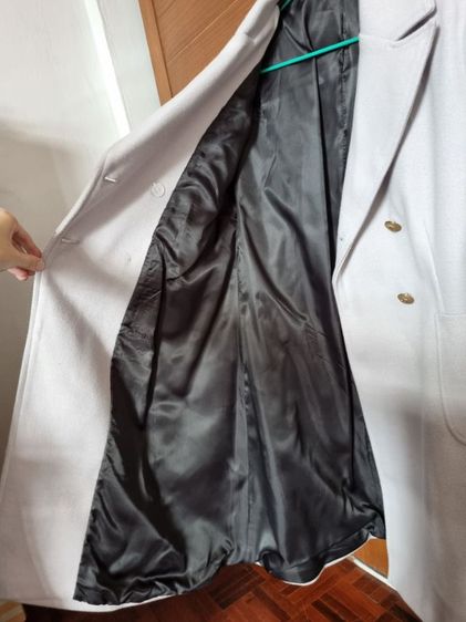 เสื้อโค้ทยาวผู้หญิง สีเทา รูปที่ 8