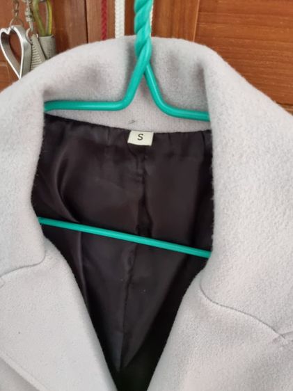 เสื้อโค้ทยาวผู้หญิง สีเทา รูปที่ 10