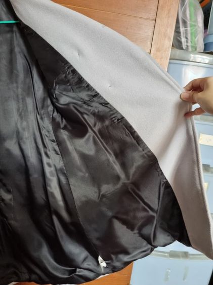 เสื้อโค้ทยาวผู้หญิง สีเทา รูปที่ 6