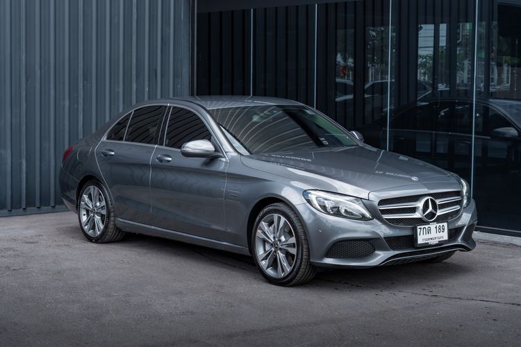Mercedes-Benz C-Class 2018 C350 Sedan ปลั๊กอินไฮบริด (PHEV) ไม่ติดแก๊ส เกียร์อัตโนมัติ เทา รูปที่ 3