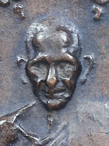 🌟🌟🌟เหรียญกลมรูปไข่หลวงพ่อเดิม วัดหนองโพธิ์ รุ่นแรก ปี 2482 พิมพ์ดอกจันตรง รูปที่ 3