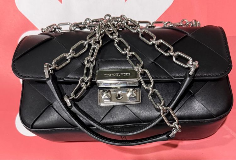 กระเป๋าสะพาย MK รุ่นTribeca Small Woven Leather Shoulder Bag รูปที่ 5