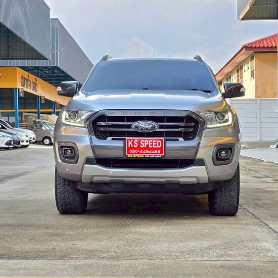 Ford Ranger 2019 2.0 Hi-Rider Wildtrak Pickup ดีเซล ไม่ติดแก๊ส เกียร์อัตโนมัติ เทา รูปที่ 2