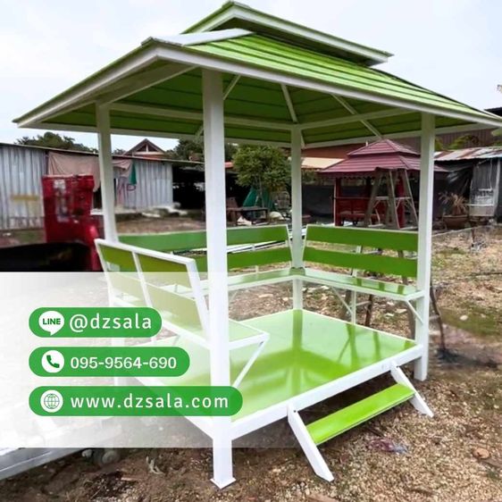 ผ่อนได้ ศาลาเหล็ก พื้น 1.5 x 2 m. ศาลานั่งเล่นเหล็ก แข็งแรงทนทาน คุ้มค่าเกินราคา รูปที่ 11
