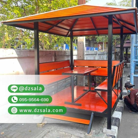 ผ่อนได้ ศาลาเหล็ก พื้น 1.5 x 2 m. ศาลานั่งเล่นเหล็ก แข็งแรงทนทาน คุ้มค่าเกินราคา รูปที่ 5