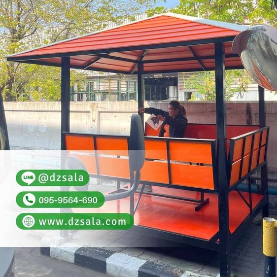 ผ่อนได้ ศาลาเหล็ก พื้น 1.5 x 2 m. ศาลานั่งเล่นเหล็ก แข็งแรงทนทาน คุ้มค่าเกินราคา รูปที่ 6