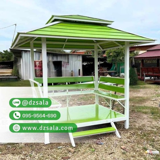 ผ่อนได้ ศาลาเหล็ก พื้น 1.5 x 2 m. ศาลานั่งเล่นเหล็ก แข็งแรงทนทาน คุ้มค่าเกินราคา รูปที่ 9