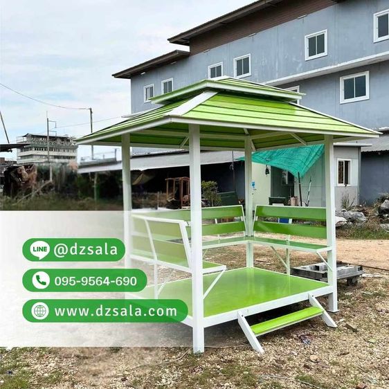 ผ่อนได้ ศาลาเหล็ก พื้น 1.5 x 2 m. ศาลานั่งเล่นเหล็ก แข็งแรงทนทาน คุ้มค่าเกินราคา รูปที่ 10