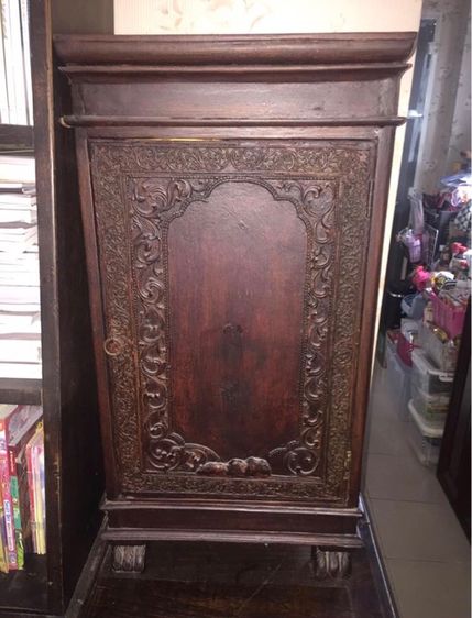 ตู้ไม้สักโบราณ ขาสิงห์ รูปที่ 6