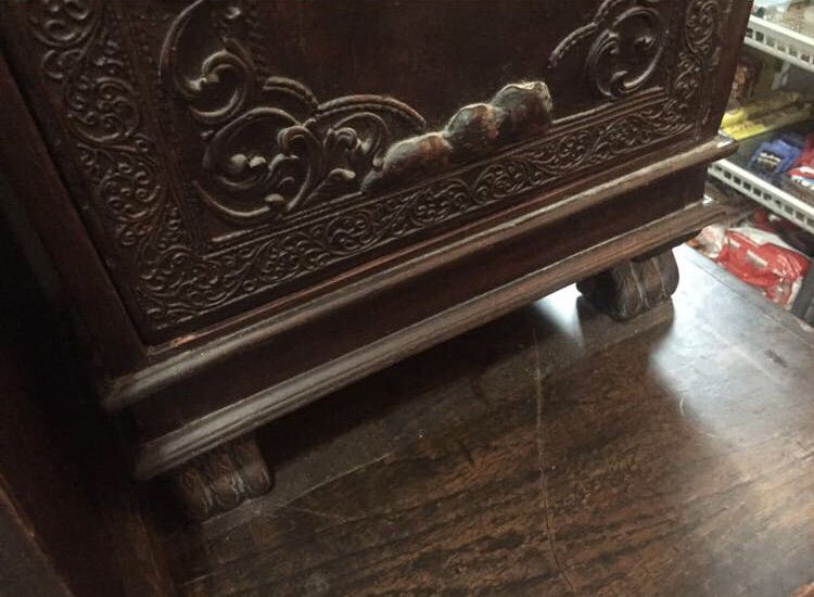 ตู้ไม้สักโบราณ ขาสิงห์ รูปที่ 4