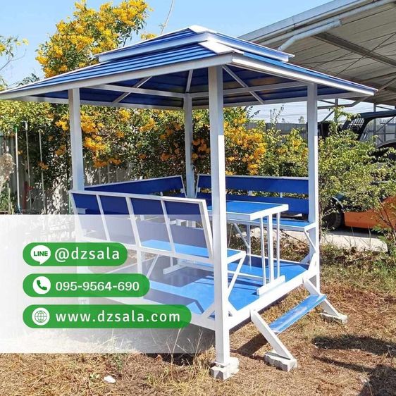 ผ่อนได้ ศาลาเหล็ก พื้น 1.7 x 1.7 m. ศาลานั่งเล่นเหล็ก แข็งแรงทนทาน คุ้มค่าเกินราคา รูปที่ 3