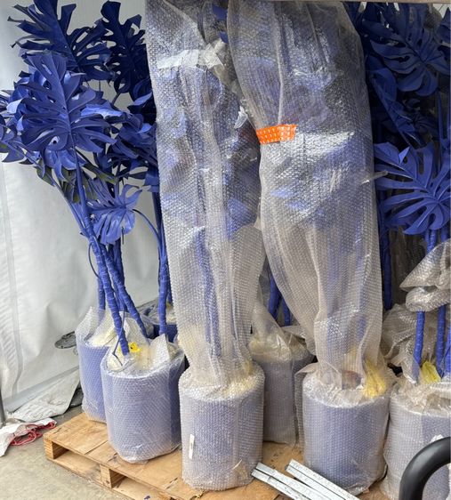 ต้นไม้ปลอมทำสีสดใสพร้อมกระถาง รูปที่ 2