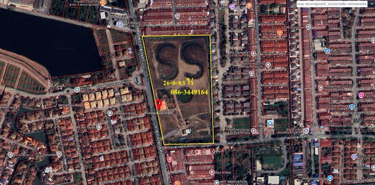 ไม่ใช่ ขายที่ดิน 26 ไร่ ติดถนนรามอินทรา 109  ถนนพระยาสุเรนทร์ ติดถนนกว้าง 300 เมตร ถมแล้ว  ขายถูก รูปที่ 4