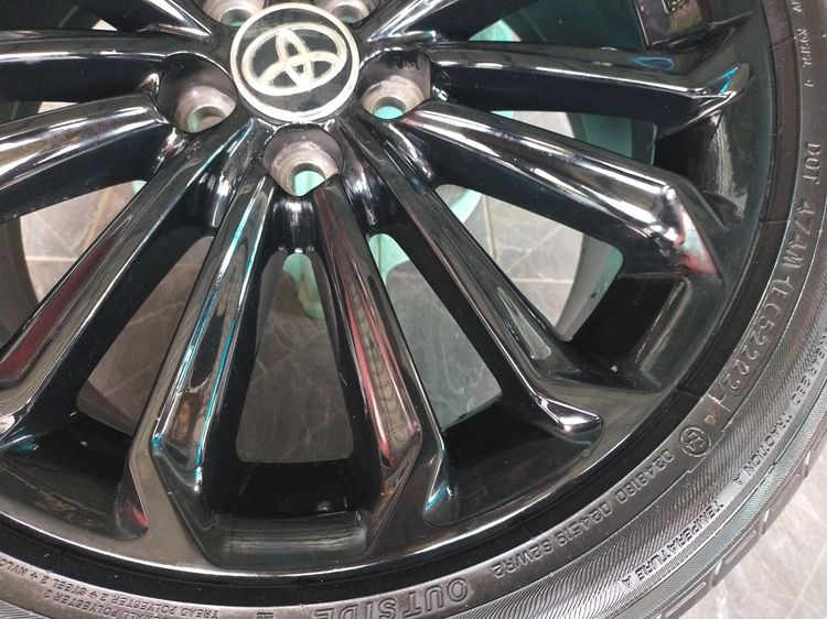 แม็กโตโยต้า ขอบ17 สีอบpowder coat พร้อมยางโยโกฮาม่า 215 50 17 ปี22 ใส่อัลติสได้ทุกรุ่น เซียนต้า  วิช พุส รูปที่ 6