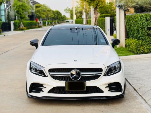 ลิ้นกันชนหน้า Benz W205 C43 AMG Coupe และ Sedan 2019 2020 2021 2022 2023 2024 สีดำ เคฟล่า Kevla รูปที่ 5