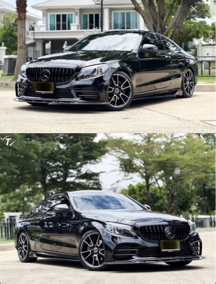 ลิ้นกันชนหน้า Benz W205 C43 AMG Coupe และ Sedan 2019 2020 2021 2022 2023 2024 สีดำ เคฟล่า Kevla รูปที่ 6