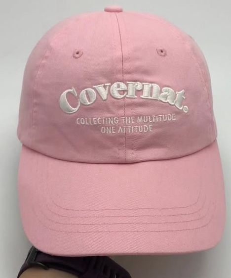  หมวก COVERNAT used ของแท้ 💯  สภาพสวย   รุ่น Serif Lettering Ball Cap  สีชมพู  รูปที่ 4