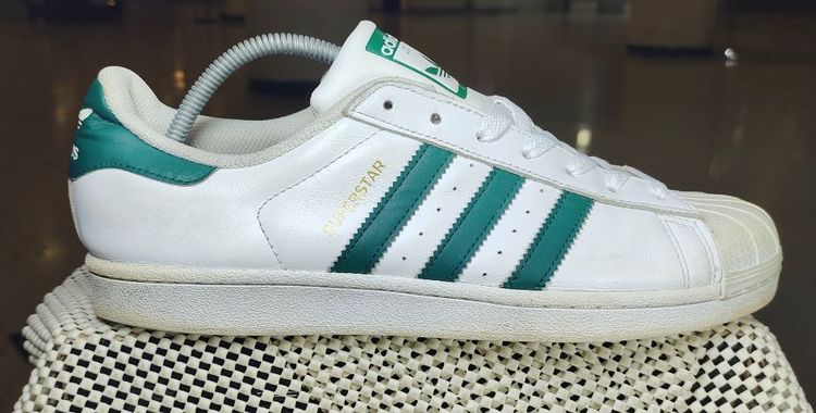 รองเท้า💥adidas superstar💥ของแท้‼️แถบเขียว สวยๆ เดิมๆ สภาพดี💥ไซร์43.5 รูปที่ 10