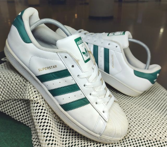 รองเท้า💥adidas superstar💥ของแท้‼️แถบเขียว สวยๆ เดิมๆ สภาพดี💥ไซร์43.5 รูปที่ 14