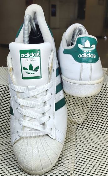 รองเท้า💥adidas superstar💥ของแท้‼️แถบเขียว สวยๆ เดิมๆ สภาพดี💥ไซร์43.5 รูปที่ 13