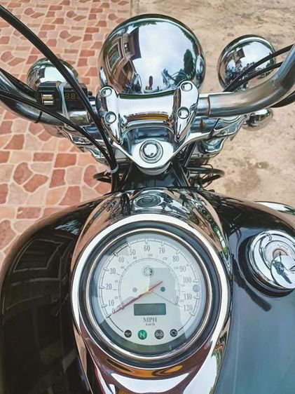 Yamaha.  V star1100. Classic ปี 2009 สเป็คเมกา
ล้อแม็คโรงงาน ชุดสีดำลายไฟโรงงาน 
เรือนไมล์สองชั้น
ทะเบียนแท้ สมอ. จด ปี 2009 
 รูปที่ 12