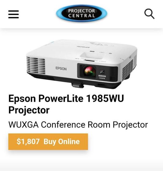 Epson Projector wuxga รูปที่ 2