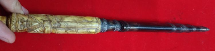 มีดหมอหลวงพ่อเดิม ขนาด11นิ้ว ด้ามแกะฤาษีพ่อแก่ รูปที่ 9