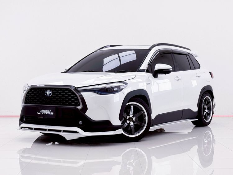 รถ Toyota Corolla Cross 1.8 Hybrid Premium Safety สี ขาว