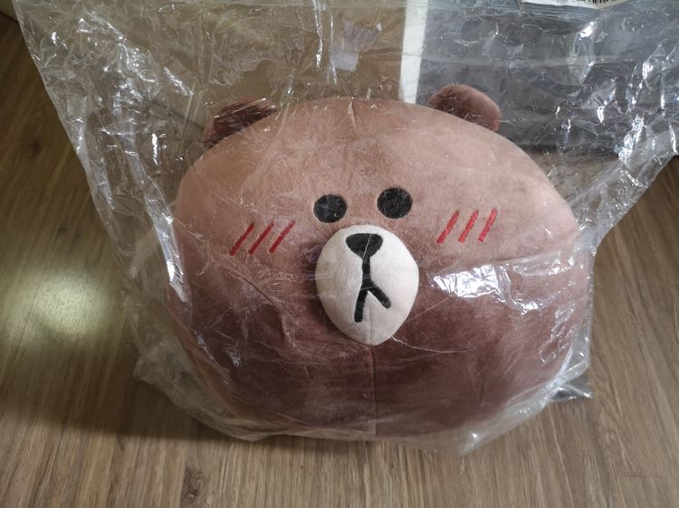 หมอนผ้าห่มอุ่นไอรัก (Brown) หมอนผ้าห่มหมีบราวน์ 7-11