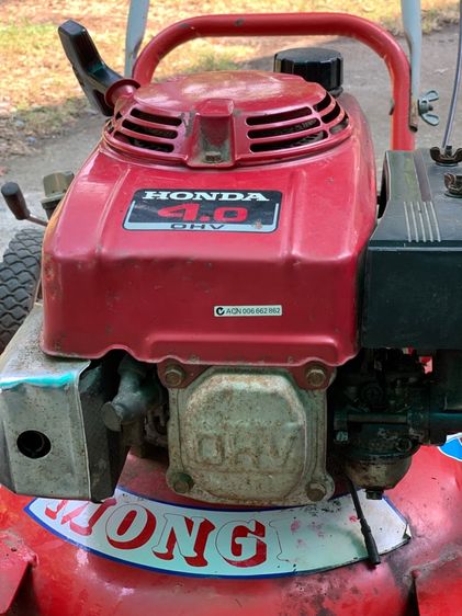 รถตัดหญ้า เข็น 4 ล้อ เครื่อง HONDA 4.0 ohv MADE IN JAPAN หญ้าพ่นออกข้าง รูปที่ 4