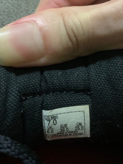 VANS รองเท้าผ้าใบสีเทา พื้นขาวขอบแดง ของแท้ รูปที่ 3