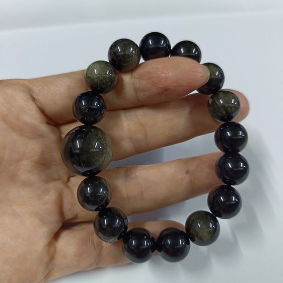 อื่นๆ สร้อยข้อมือหินออบซิเดี้ยน หินสวย