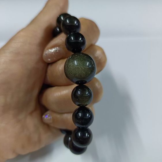 สร้อยข้อมือหินออบซิเดี้ยน หินสวย รูปที่ 3
